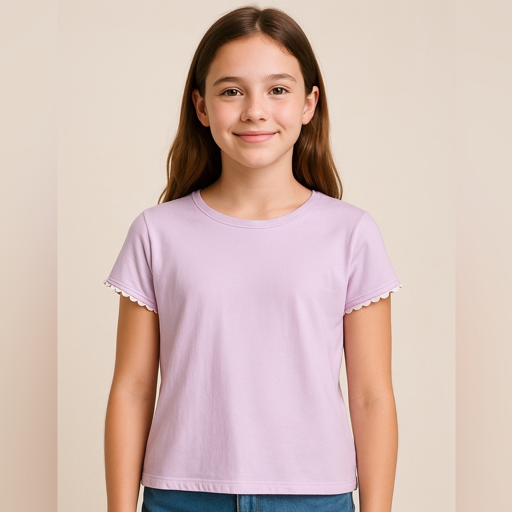 Lilly Pulitzer Girls “Jessica” Short Sleeve Tee Lilac Size XL‎